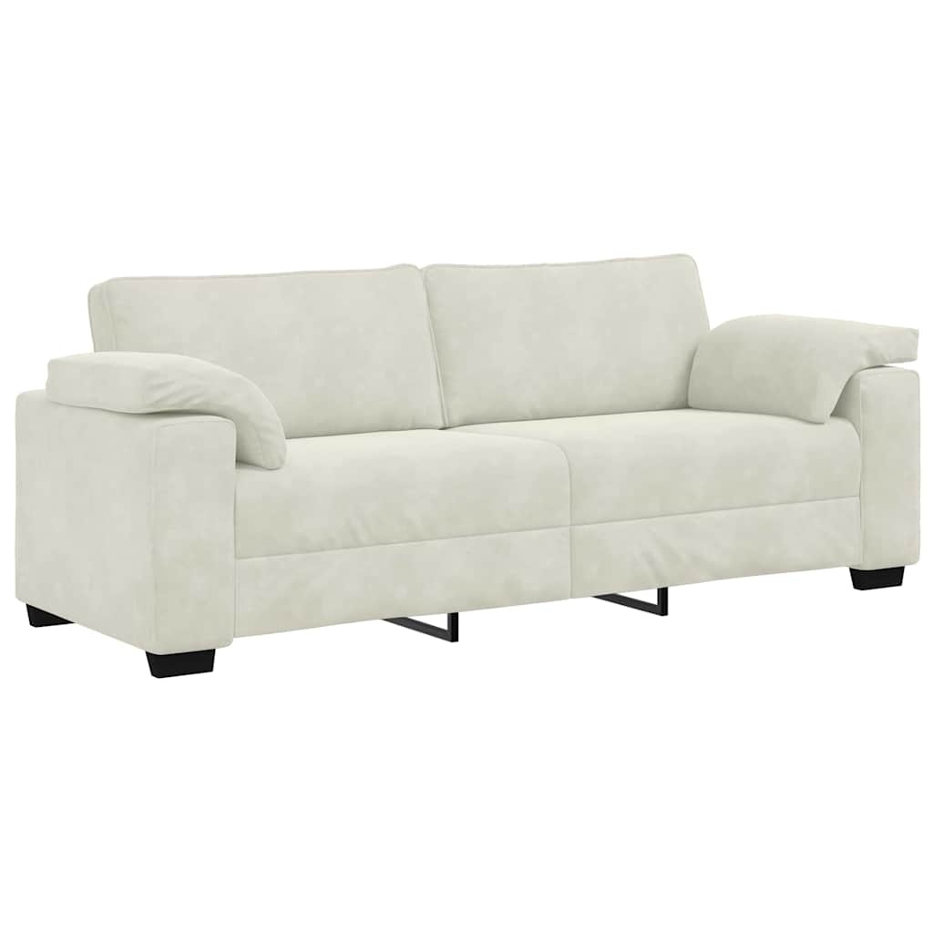 Kremowa sofa welurowa 178 cm - 79% taniej