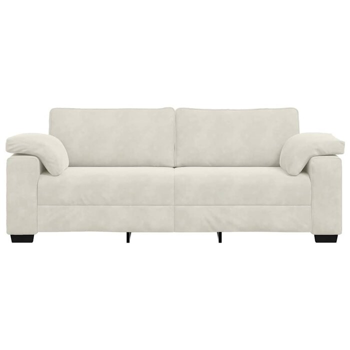 Kremowa sofa welurowa 178 cm - 79% taniej