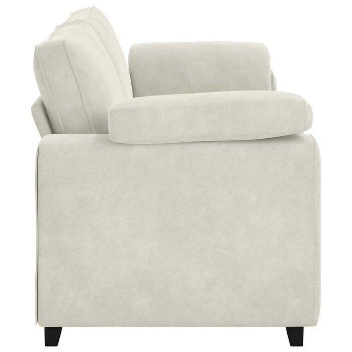 Kremowa sofa welurowa 178 cm - 79% taniej