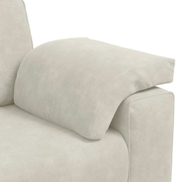 Kremowa sofa welurowa 178 cm - 79% taniej