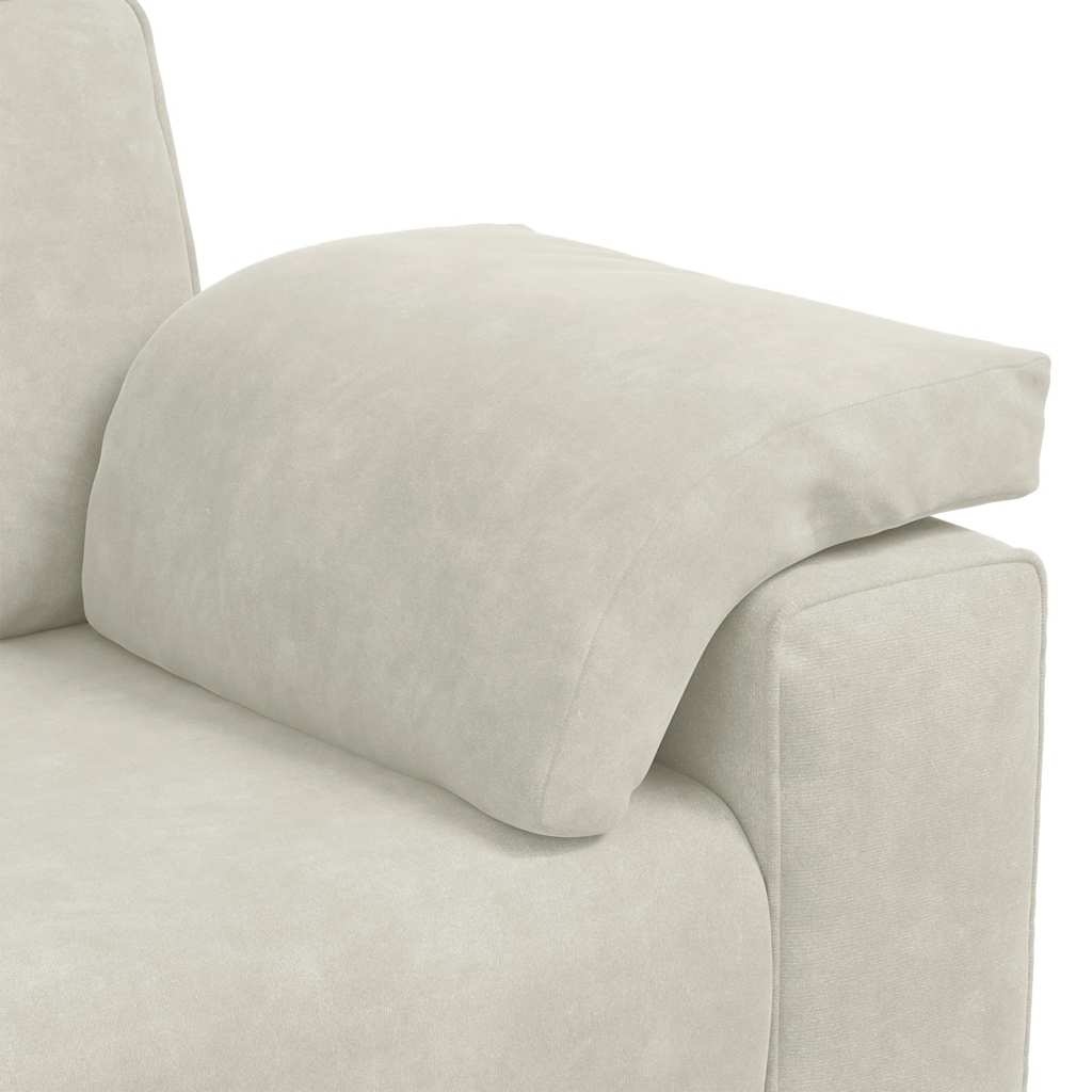 Kremowa sofa welurowa 178 cm - 79% taniej