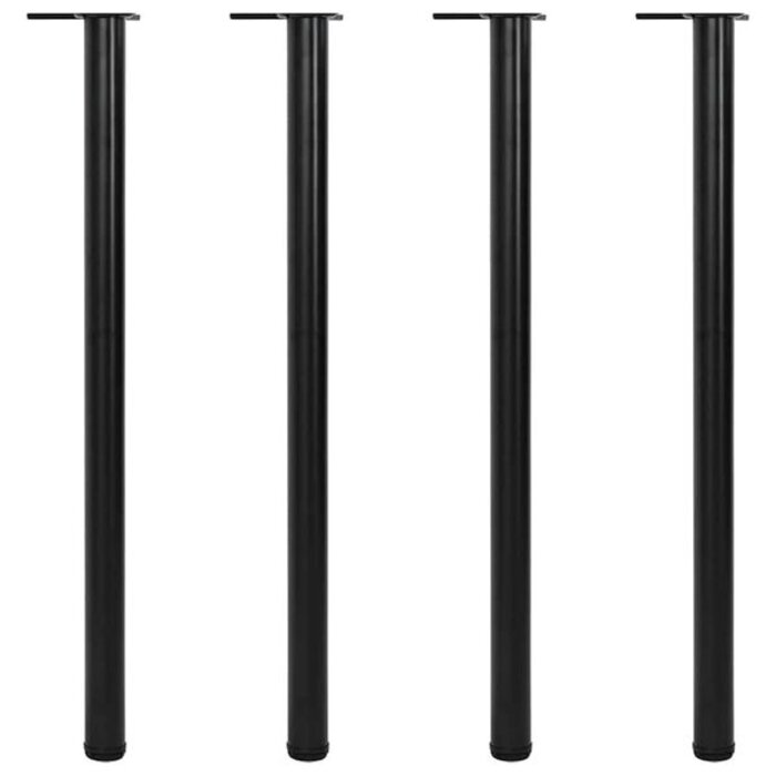 Zestaw 4 nóg stołowych regulowanych 1100 mm - czarne - 75% taniej