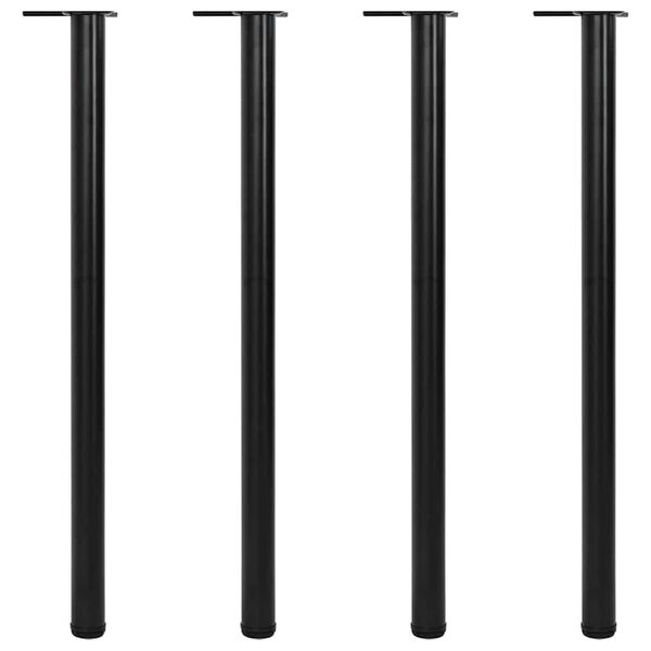 Zestaw 4 nóg stołowych regulowanych 1100 mm - czarne - 75% taniej