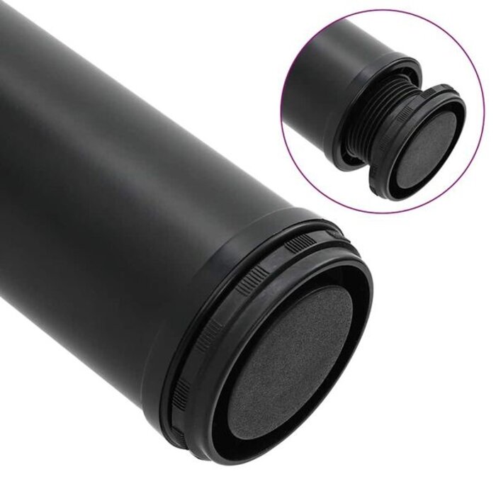Zestaw 4 nóg stołowych regulowanych 1100 mm - czarne - 75% taniej