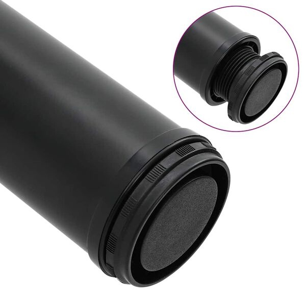 Zestaw 4 nóg stołowych regulowanych 1100 mm - czarne - 75% taniej