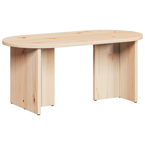 Vidaxl Owalny stolik kawowy z drewna sosnowego 80x40 cm - 71% taniej