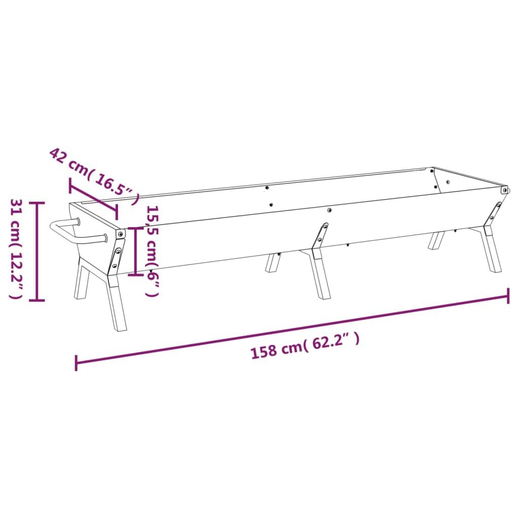 Vidaxl Płyta grillowa ze stali nierdzewnej 158 cm - 71% taniej