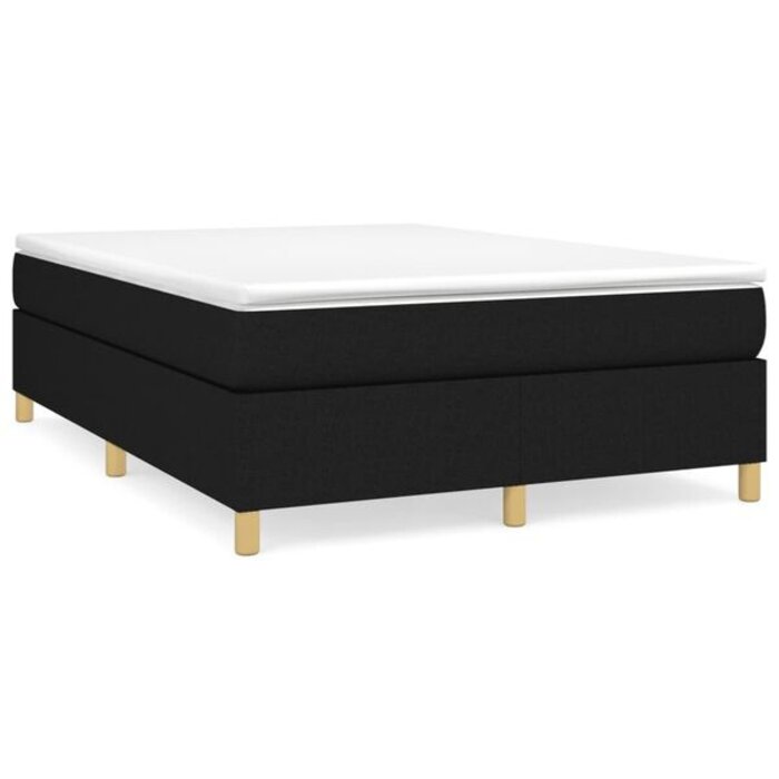 Vidaxl Elegancka rama łóżka 140x200 cm, czarna - 79% taniej