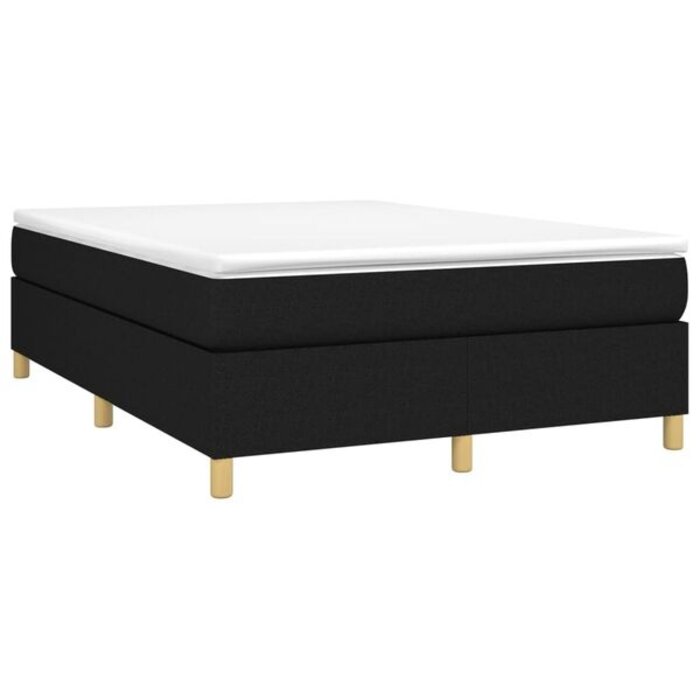 Vidaxl Elegancka rama łóżka 140x200 cm, czarna - 79% taniej