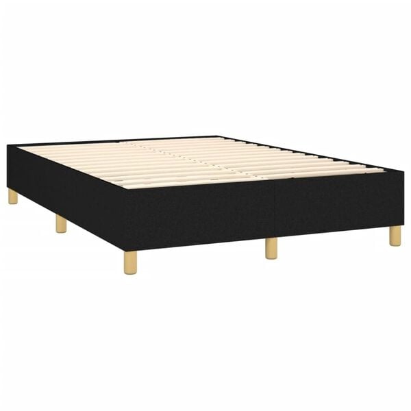 Vidaxl Elegancka rama łóżka 140x200 cm, czarna - 79% taniej