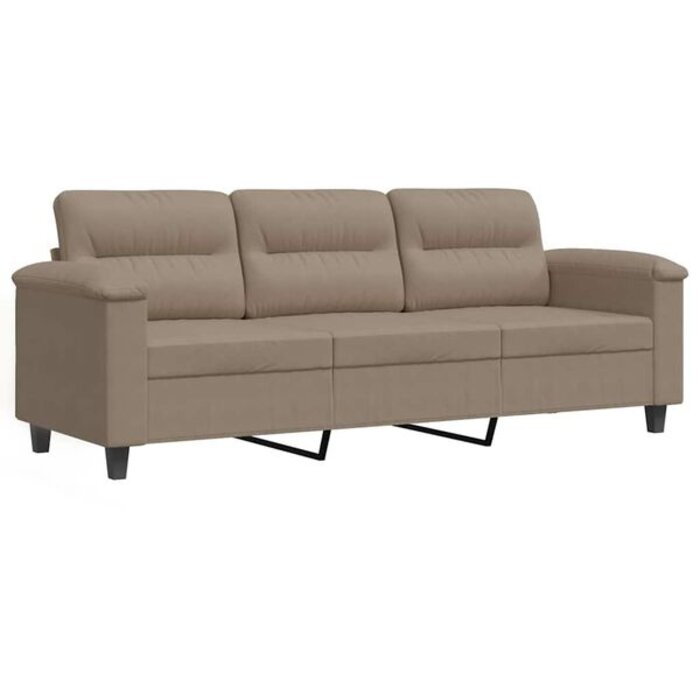 Nowoczesna sofa trzyosobowa 180 cm taupe - 77% taniej