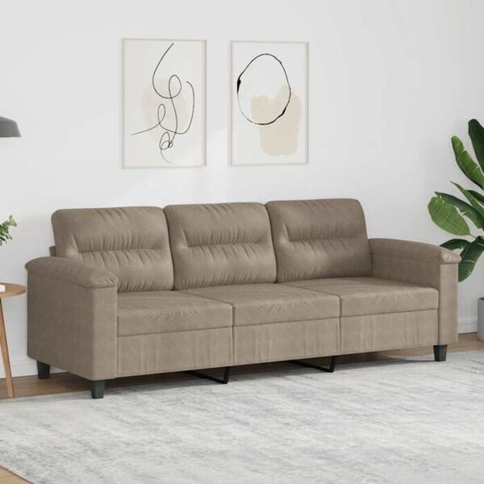 Nowoczesna sofa trzyosobowa 180 cm taupe - 77% taniej