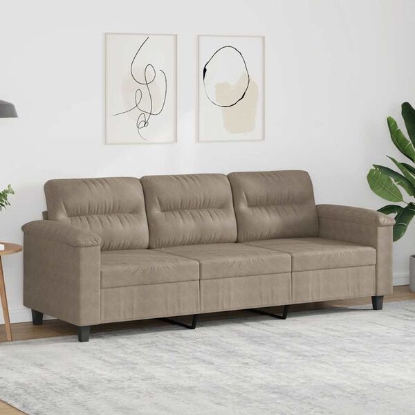 Nowoczesna sofa trzyosobowa 180 cm taupe - 77% taniej