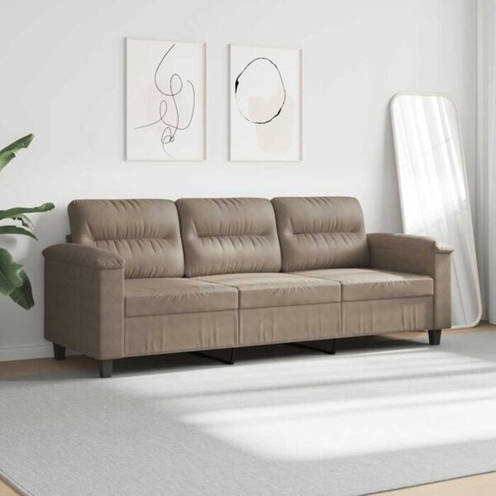 Nowoczesna sofa trzyosobowa 180 cm taupe - 77% taniej