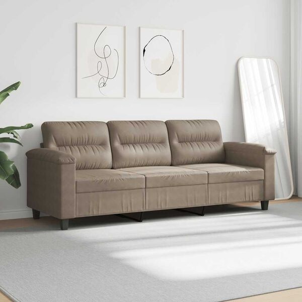 Nowoczesna sofa trzyosobowa 180 cm taupe - 77% taniej