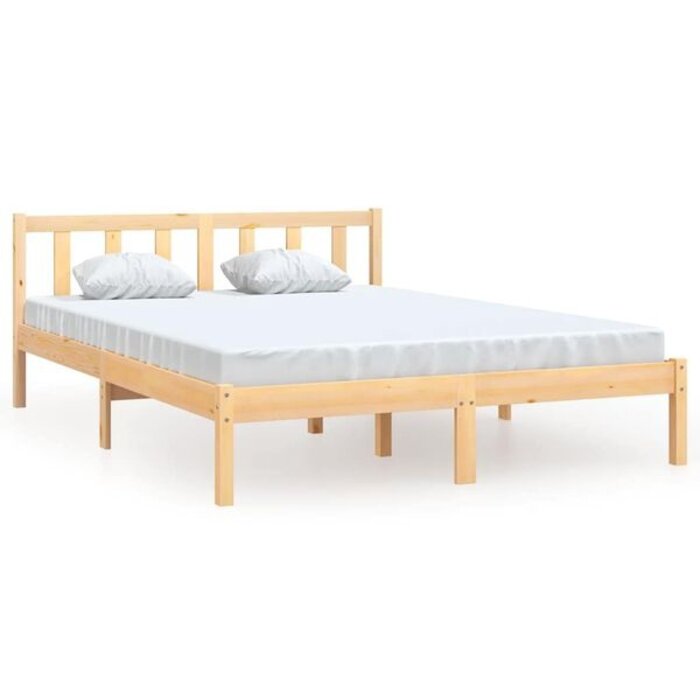 Vidaxl Rama łóżka 160x200 cm z litego drewna sosnowego - 79% taniej
