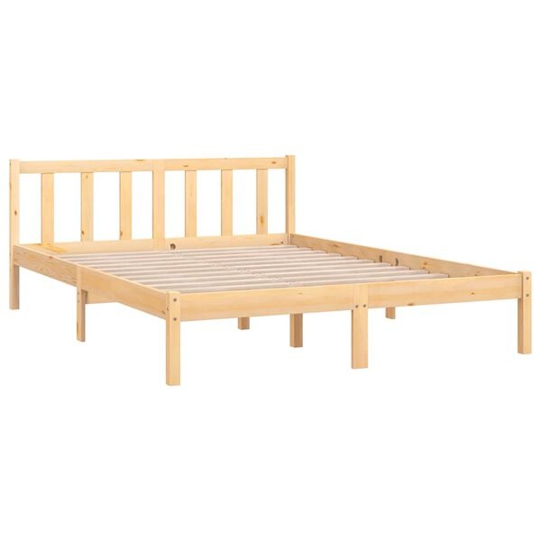 Vidaxl Rama łóżka 160x200 cm z litego drewna sosnowego - 79% taniej
