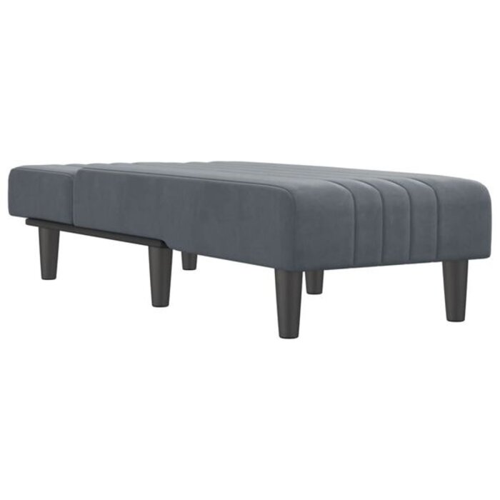 Elegancki szezlong aksamitny ciemnoszary 55x140cm - 78% taniej