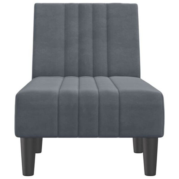 Elegancki szezlong aksamitny ciemnoszary 55x140cm - 78% taniej