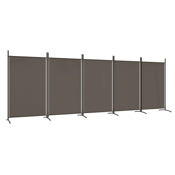 Vidaxl Parawan pokojowy 5-panelowy 433x180 cm antracytowy - 70% taniej