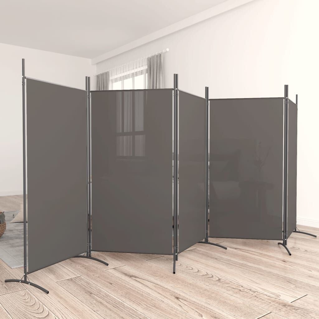 Vidaxl Parawan pokojowy 5-panelowy 433x180 cm antracytowy - 70% taniej