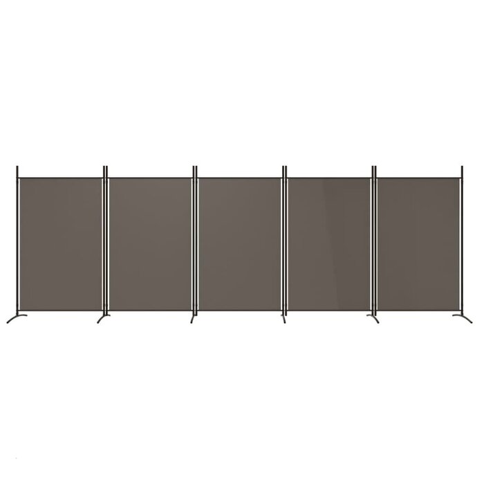 Vidaxl Parawan pokojowy 5-panelowy 433x180 cm antracytowy - 70% taniej