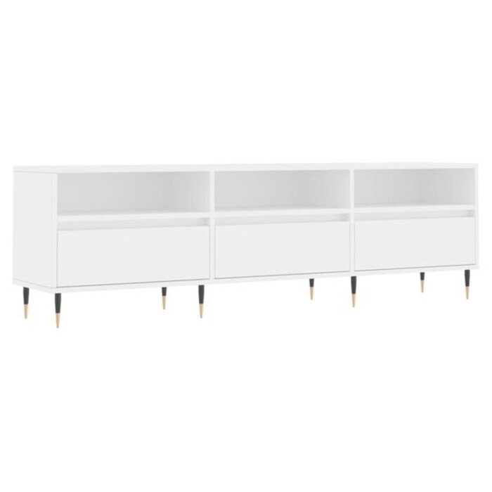 Vidaxl Nowoczesna szafka RTV 150 cm biała - outlet - 78% taniej