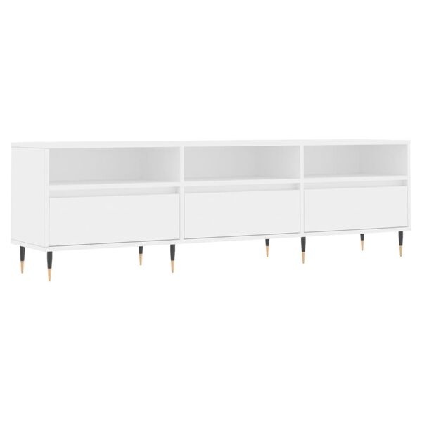 Vidaxl Nowoczesna szafka RTV 150 cm biała - outlet - 78% taniej