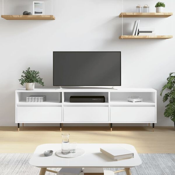 Vidaxl Nowoczesna szafka RTV 150 cm biała - outlet - 78% taniej