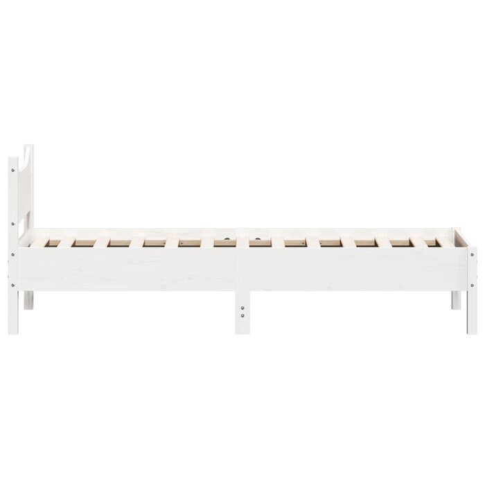 Białe łóżko sosnowe 75x190 cm - 61% taniej