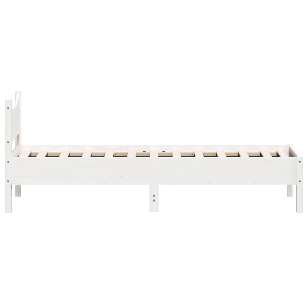 Białe łóżko sosnowe 75x190 cm - 61% taniej