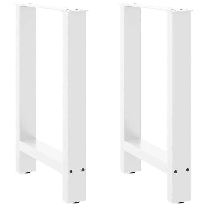 Białe nogi do stołu 50x72 cm stalowe 2 szt. - 79% taniej