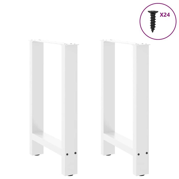 Białe nogi do stołu 50x72 cm stalowe 2 szt. - 79% taniej