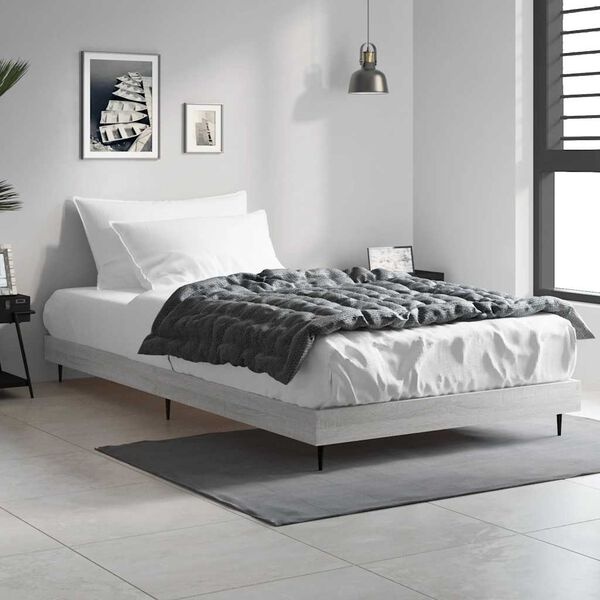 Vidaxl Solidna rama łóżka 90x200 cm Dąb Sonoma - 68% taniej