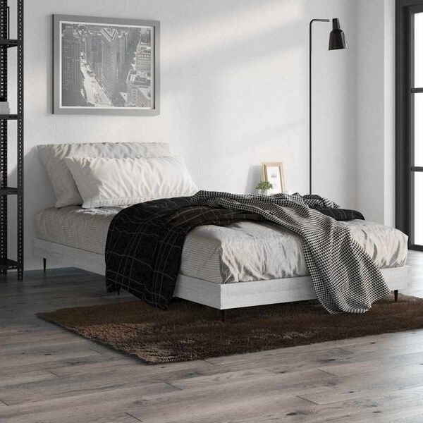Vidaxl Solidna rama łóżka 90x200 cm Dąb Sonoma - 68% taniej