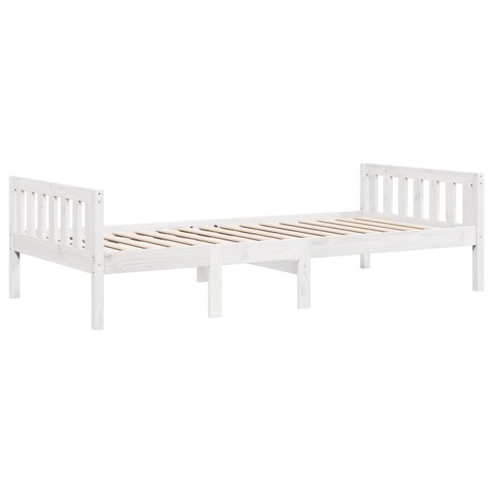 Vidaxl Białe łóżko dziecięce sosnowe 90x200 cm - 80% taniej