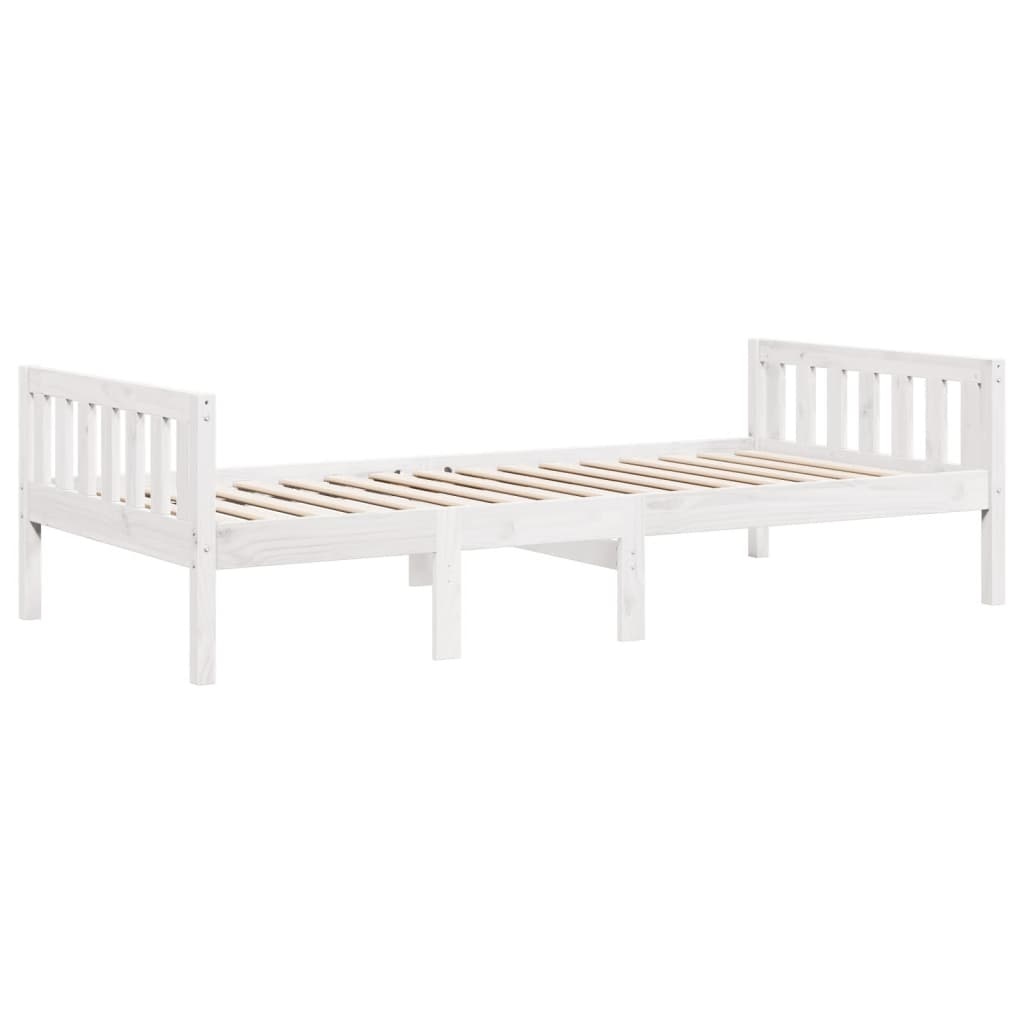 Vidaxl Białe łóżko dziecięce sosnowe 90x200 cm - 80% taniej