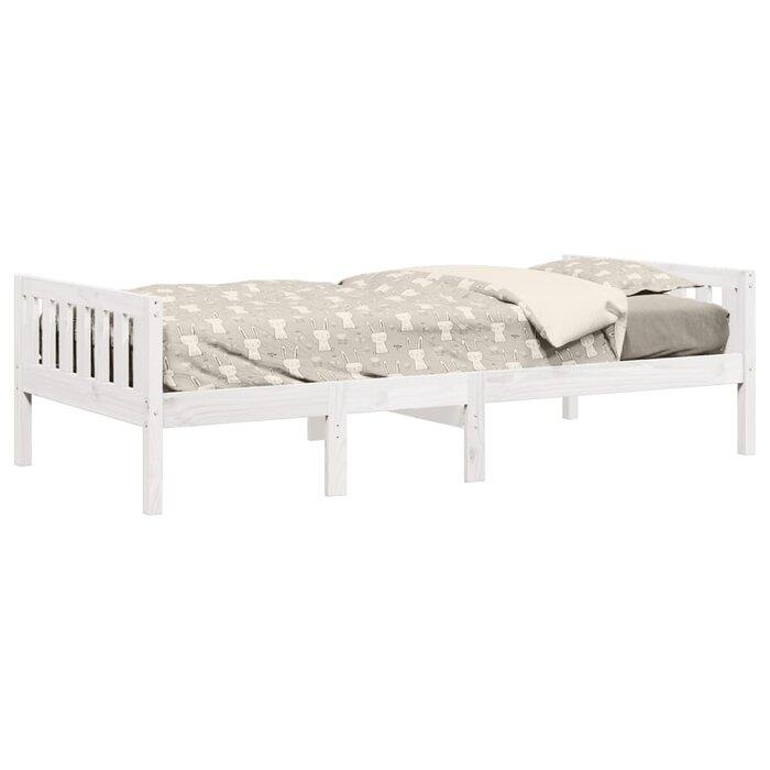Vidaxl Białe łóżko dziecięce sosnowe 90x200 cm - 80% taniej