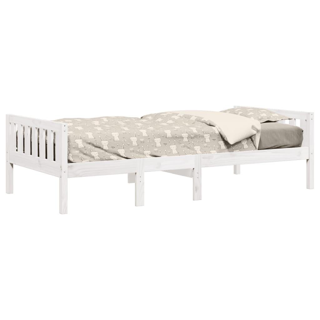 Vidaxl Białe łóżko dziecięce sosnowe 90x200 cm - 80% taniej