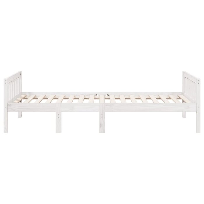 Vidaxl Białe łóżko dziecięce sosnowe 90x200 cm - 80% taniej