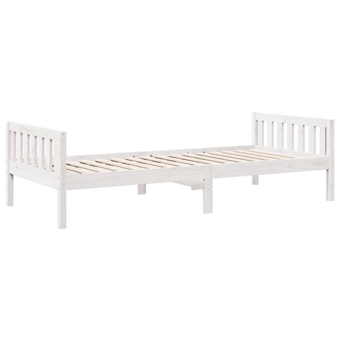 Vidaxl Białe łóżko dziecięce sosnowe 90x200 cm - 80% taniej