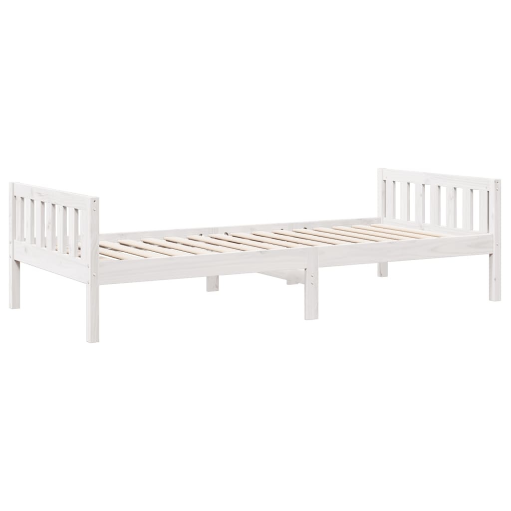 Vidaxl Białe łóżko dziecięce sosnowe 90x200 cm - 80% taniej