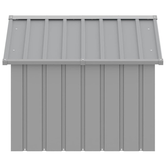 Vidaxl Solidna stalowa buda dla psa 116,5x103cm - szara - 32% taniej