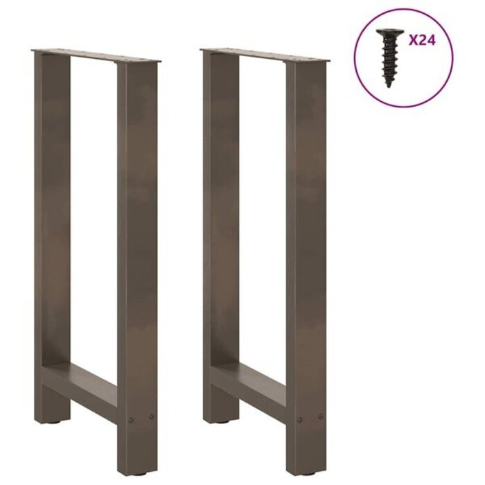 Vidaxl Nogi do stolika kawowego 50x90-91cm stal naturalna - 80% taniej