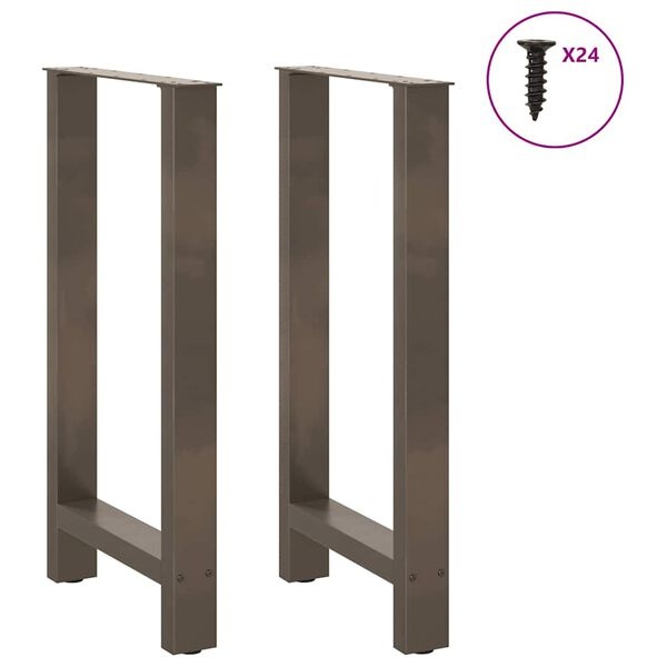 Vidaxl Nogi do stolika kawowego 50x90-91cm stal naturalna - 80% taniej
