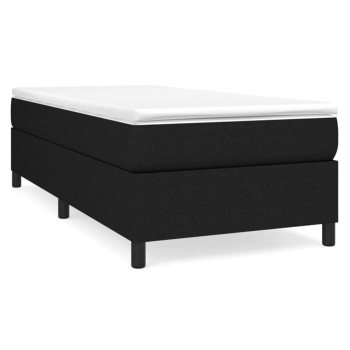 Vidaxl Elegancka czarna rama łóżka 90x200 cm - 75% taniej