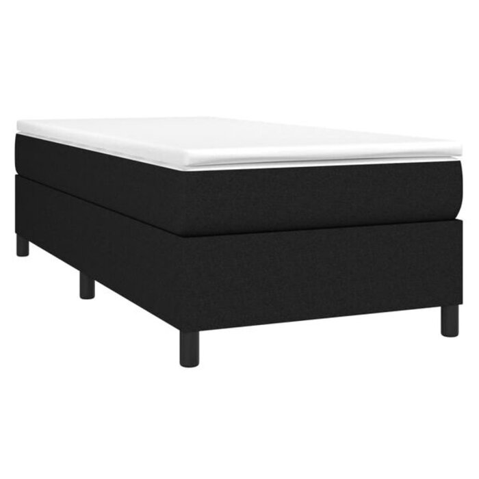 Vidaxl Elegancka czarna rama łóżka 90x200 cm - 75% taniej