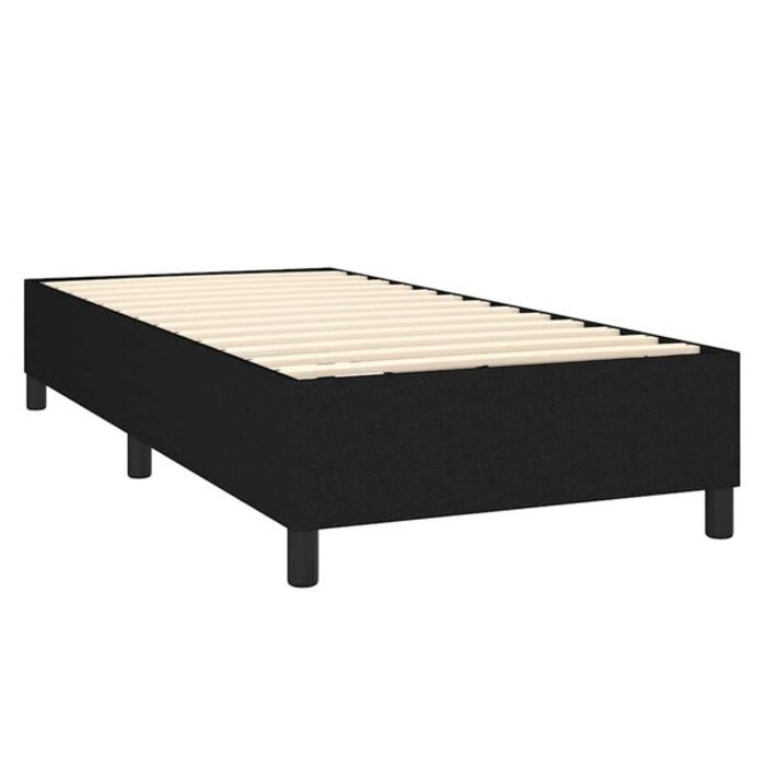 Vidaxl Elegancka czarna rama łóżka 90x200 cm - 75% taniej