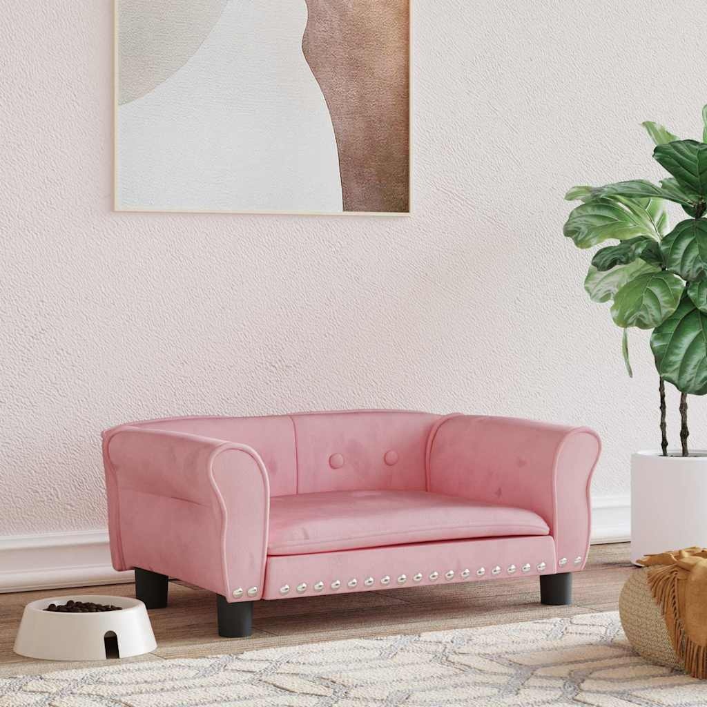 Vidaxl Eleganckie różowe legowisko dla psa 70x45cm - 71% taniej