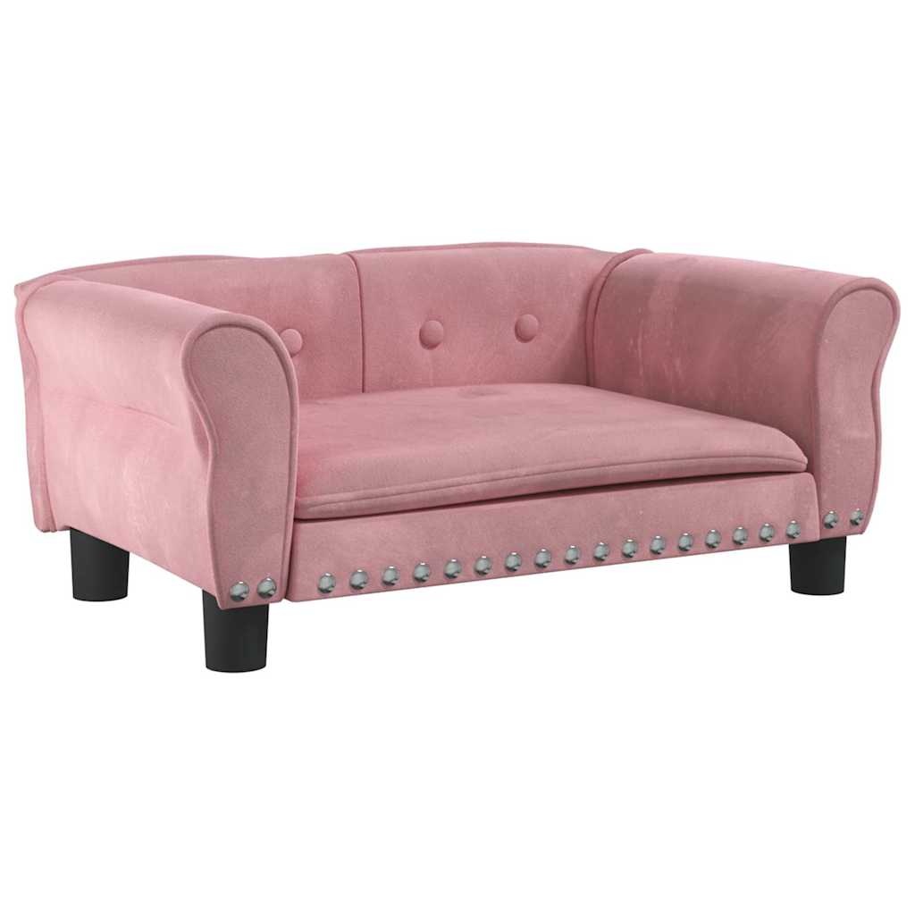 Vidaxl Eleganckie różowe legowisko dla psa 70x45cm - 71% taniej